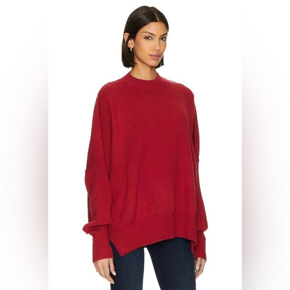 Free People Easy Street Tunic in Cherry/Red/Rogue NEW with tags Size XL OB991232 - Picture 1 of 16